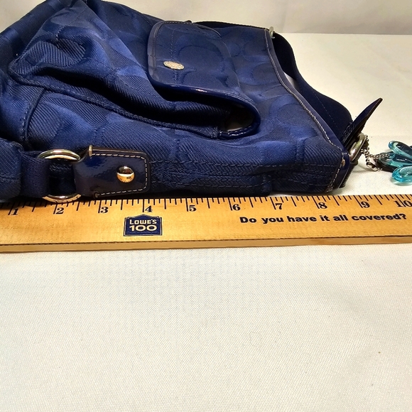 Authentic Navy Blue Coach Crossbody Bag - Picture 10 of 11